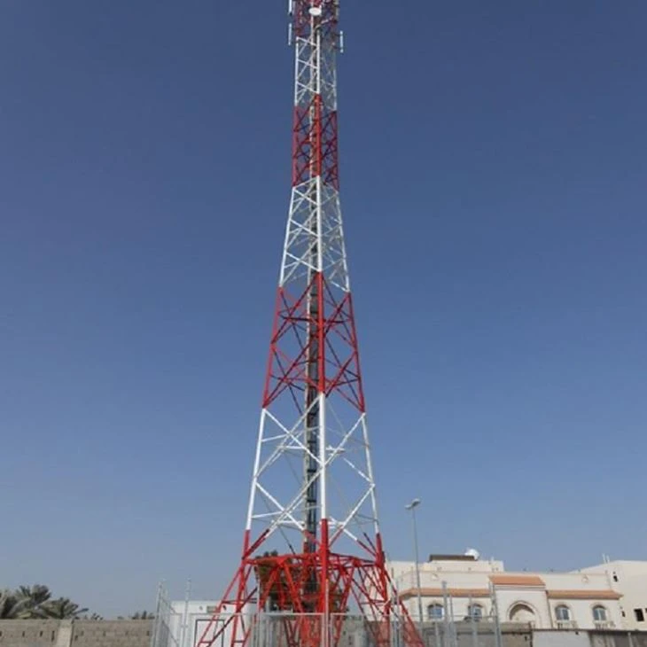 Monopole Tower For Telecommunication With Hot DIP Galvanized And Accessories